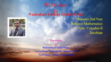 Calculus II,Jacobian