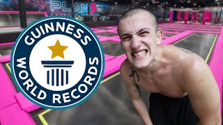 Broke World Record - Backflips On Trampoline In 1 Hour