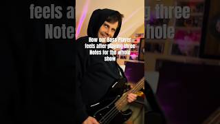 How our Bass Player feels after playing three Notes for the whole show #rockmusic #bassist #funny