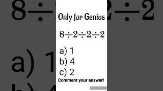 Simple Math IQ Test | 90% Fail#shorts