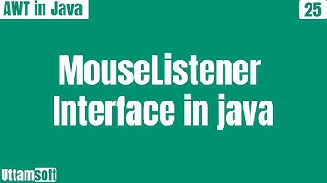 MouseListener Interface in java | methods of | example | java awt | hindi