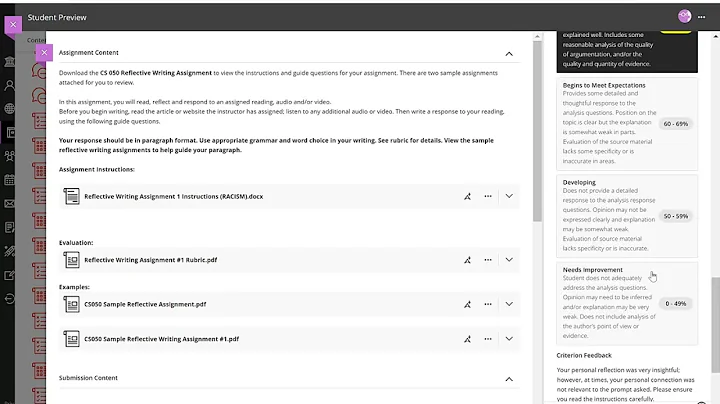 How to Check for Professor's Feedback in Blackboar...