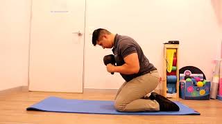 FRONT loaded Kettlebell Kneeling Hinge Tutorial
