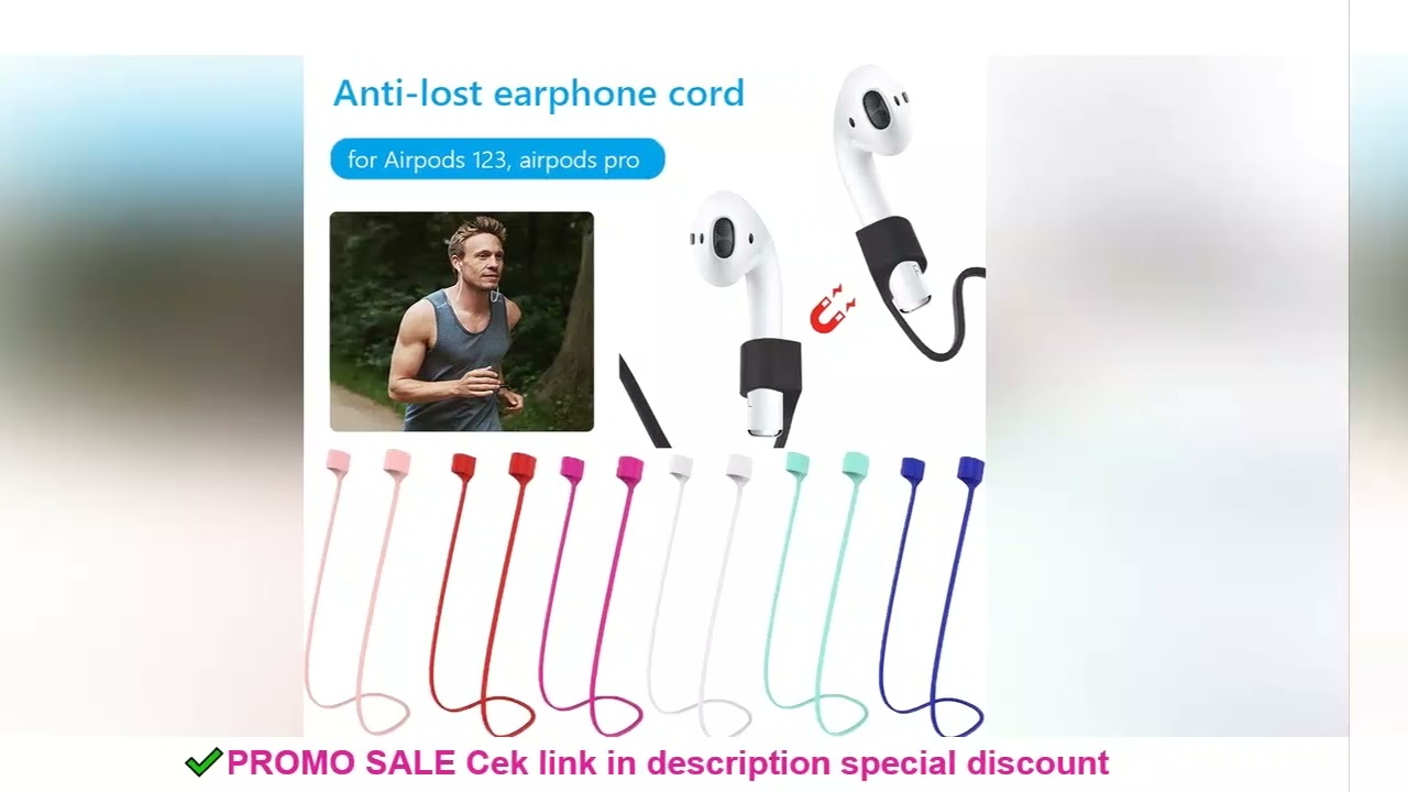Wireless Magnetic Earphone Hanging Rope Cable For AirPods 3 2 1 Pro Anti Lost Silicone Cord Holder C