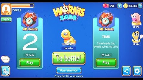 Worms Zone io Walkthrough  Time Mode Android and ios