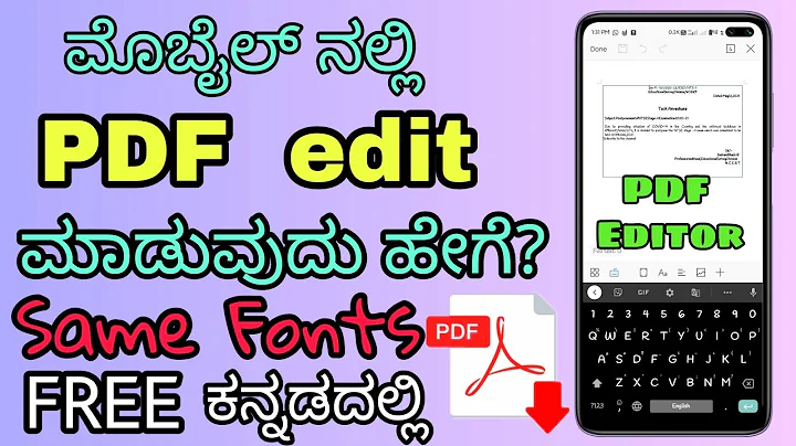 How To Edit PDF In Mobile | Same Fonts | Modify PDF File | Android & iOS | Scanned PDF Edit
