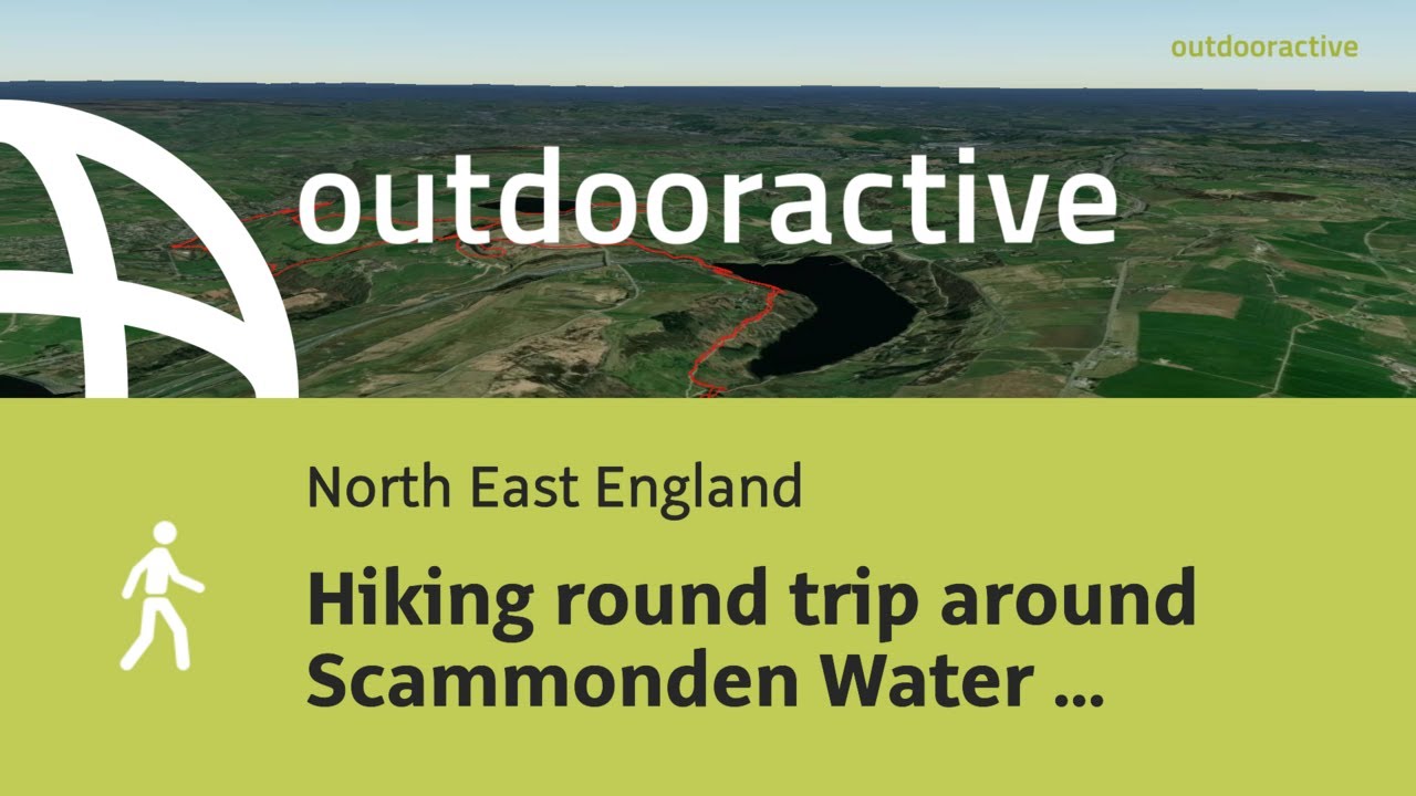 Flyover video: Hiking round trip around Scammonden Water from Deanhead ...