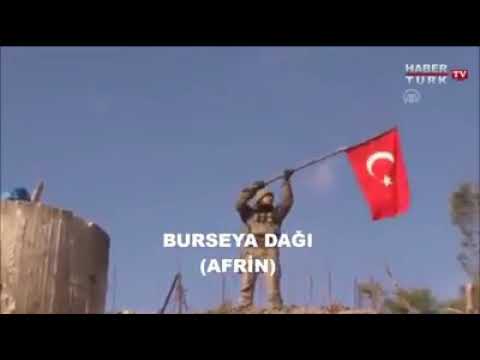 Mehmetçiklerin Afrin'e bayrak dikme anı