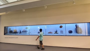 75-inch interactive transparent OLED screen video wall