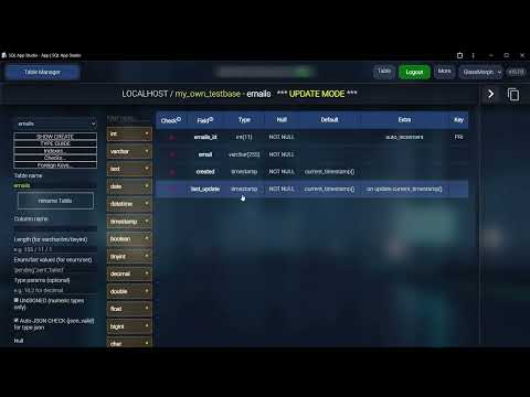 14 - Create database and tables and update tables