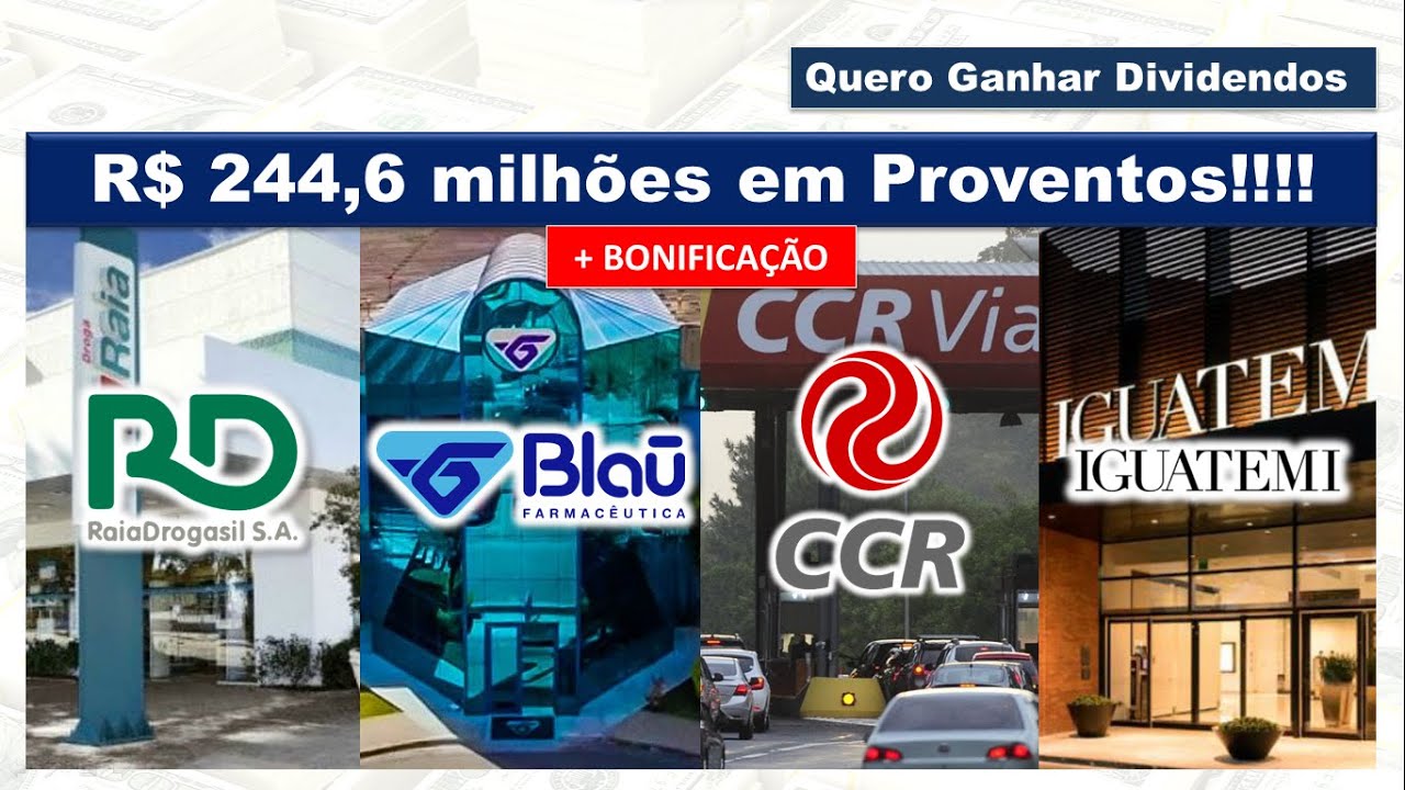 R$ 244,6 milhões em Proventos! 