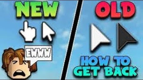 How to Change the new roblox cursor back to the old one *shocking*