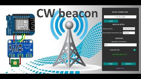 CW beacon ESP8266 si5351, управляемый радиомаяк.