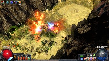 Path of exile -  Gorge 74 Map Boss Only - Dual Flame Totem