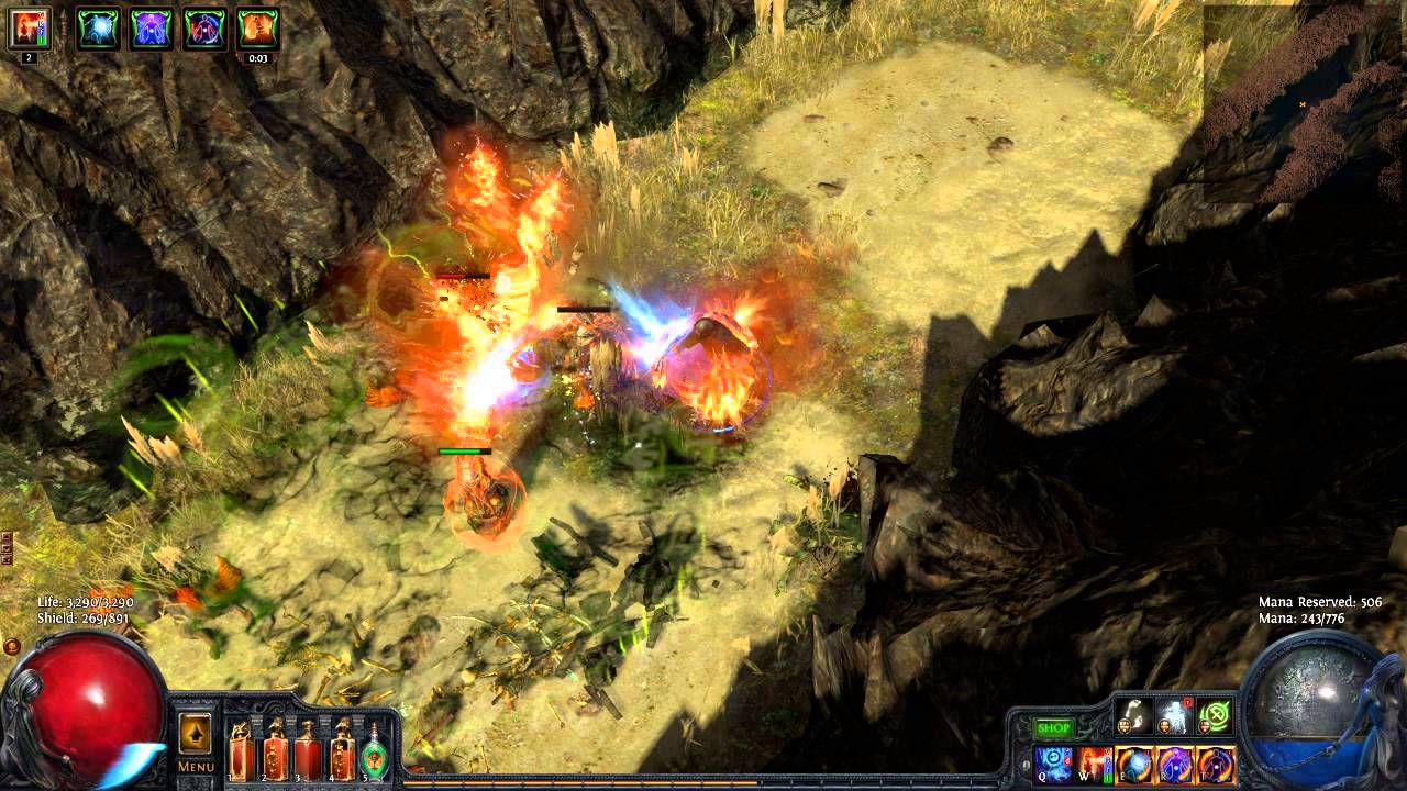 Path of exile - Gorge 74 Map Boss Only - Dual Flame Totem - YouTube