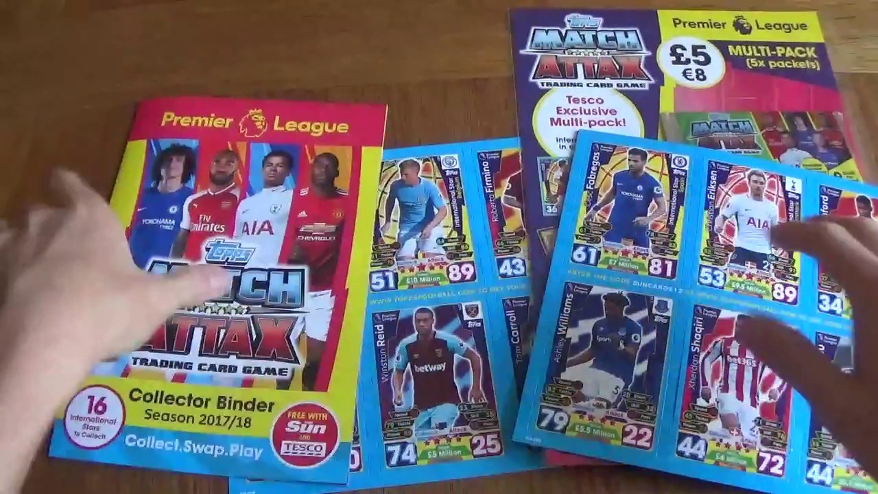 EXCLUSIVE MATCH ATTAX 2017/18 TESCO SUN BINDER AND CARDS YouTube