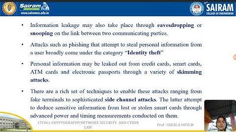 Lecture video_17CS61_Module 1_Introduction to cyber attack_M.Sheela Devi