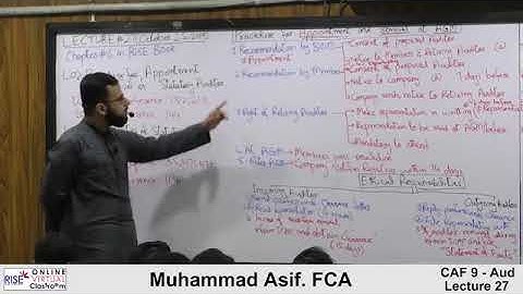 CAF 9 | Audit and Assurance | Lecture #27 | By Muhammad Asif
