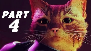 STRAY PS4 Walkthrough Gameplay Part 4 - THE SLUMS (FULL GAME)