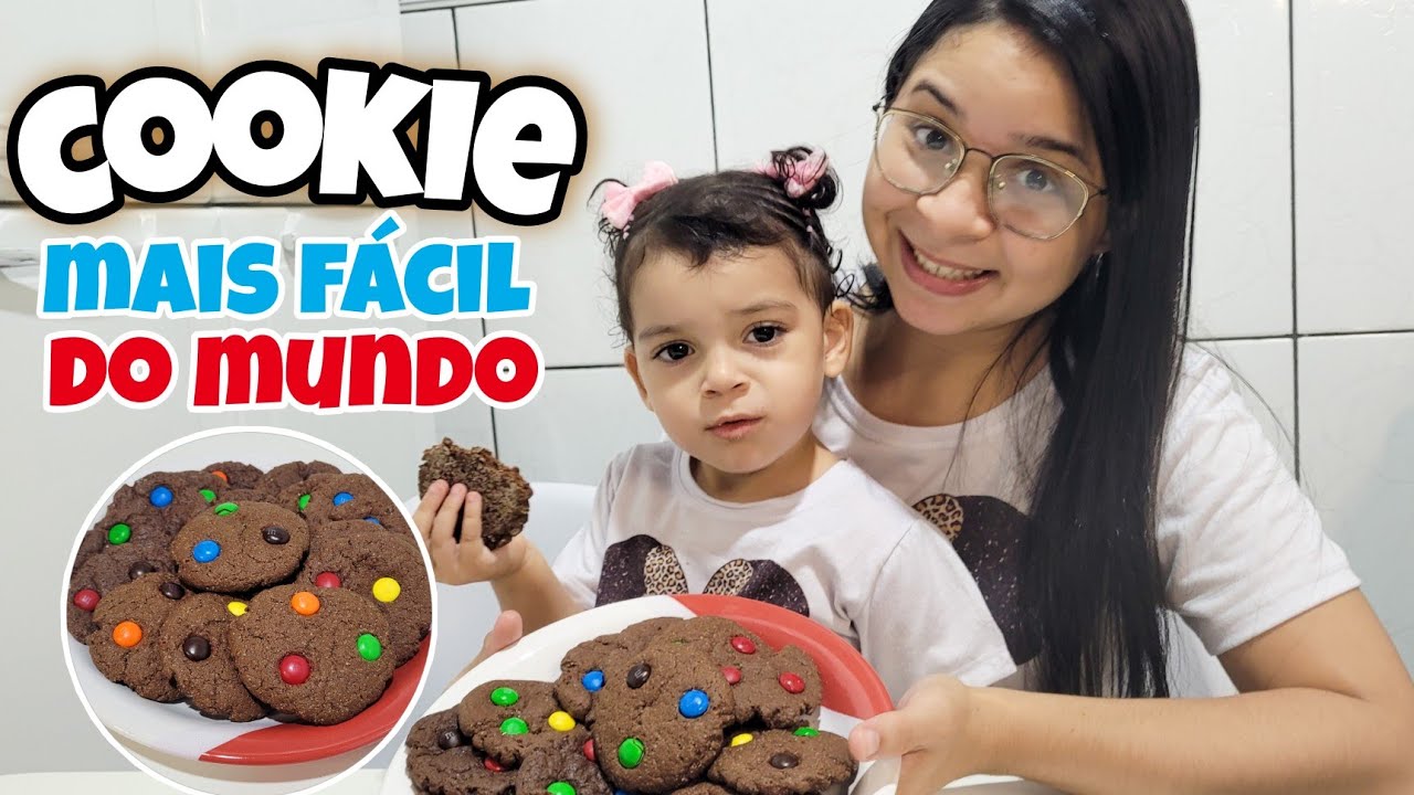 COOKIE DE CHOCOLATE COM APENAS 3 INGREDIENTES - O MAIS FÁCIL DE TODOS