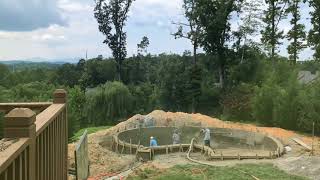 Timelapse of Spraying Gunite