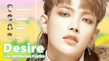 ATEEZ - Desire (Line Distribution + Lyrics Karaoke) PATREON REQUESTED