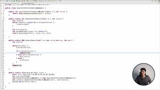 Search in infinite series of sorted numbers JAVA implimentation