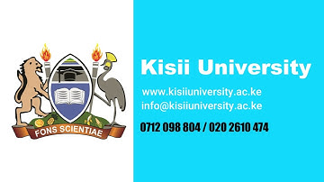 Welcome to Kisii University  May 2022
