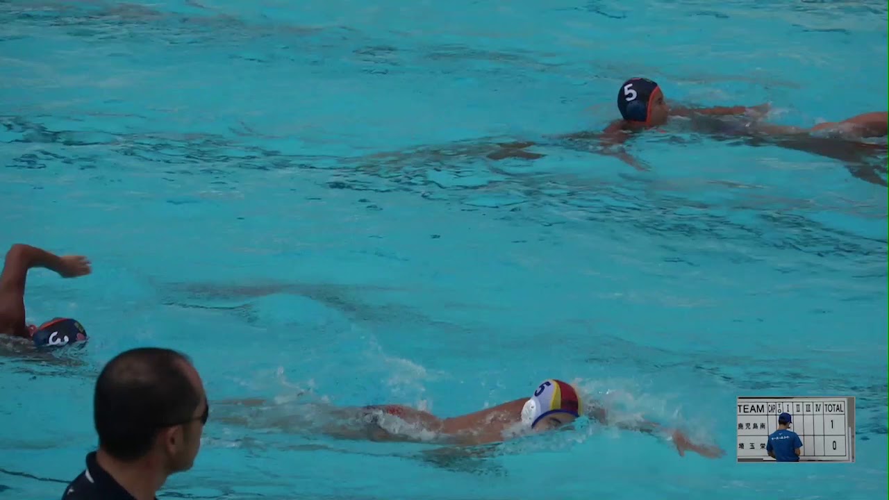 2019年IH 水球 男子 準決勝 鹿児島南（鹿児島）ｘ埼玉栄（埼玉）