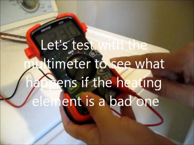 Test heating element of the GE water heater with a multimeter - YouTube