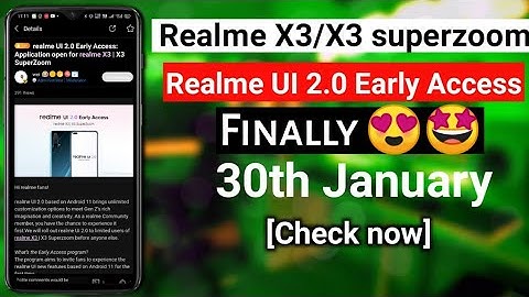 Realme UI 2.0 Early Access on Realme X3/X3 Super Zoom - Join Now