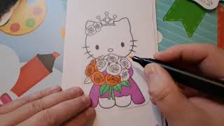 Details 🦖 Hello Kitty  Coloring Page Easy Coloring for Kids 🎨 Update