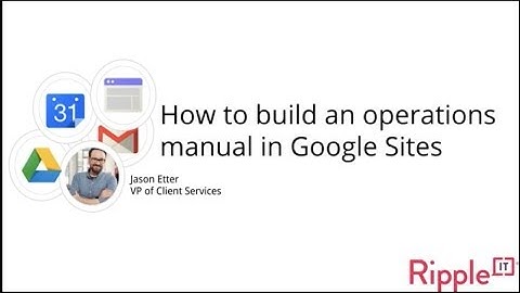 How to Build an Operations Manual intranet with Google Sites