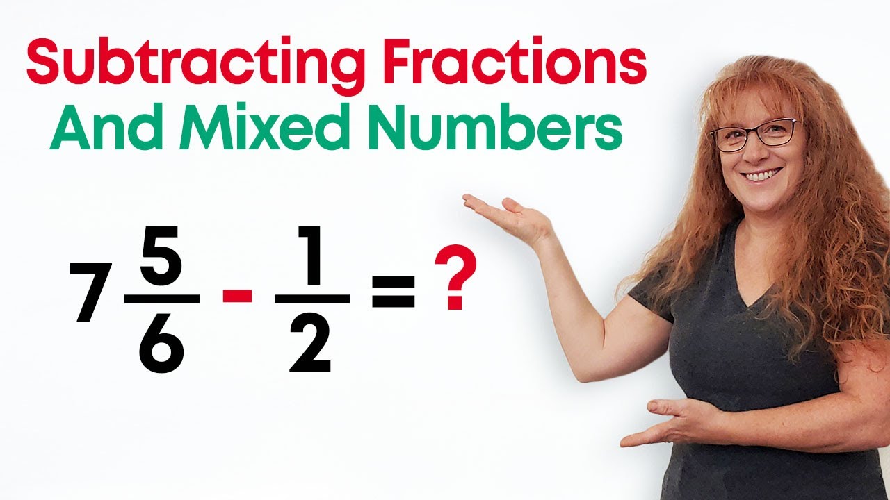 How To Subtract Fractions From Mixed Numbers Subtracting Fractions How To Subtract Fractions From Mixed Numbers Subtracting Fractions