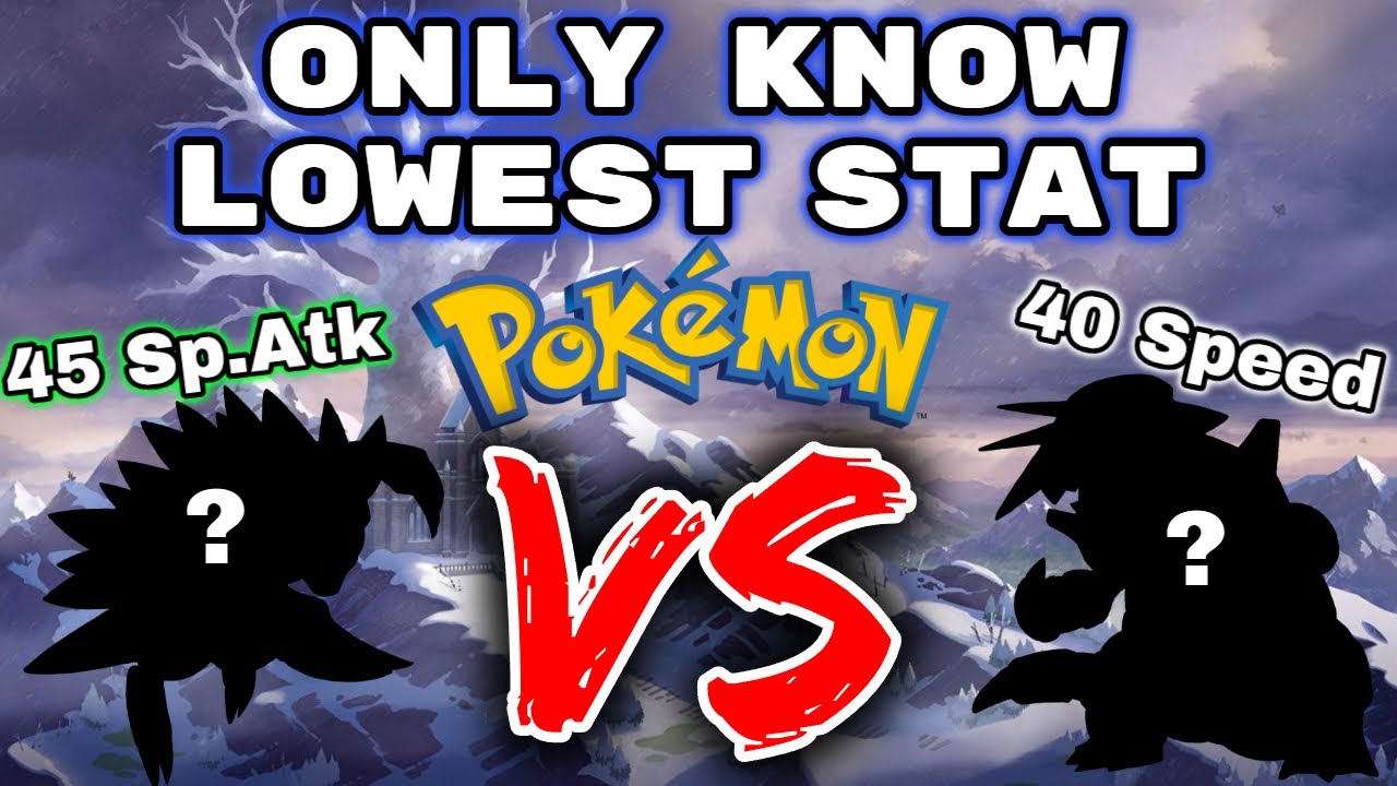 We Choose Pokemon Based Off LOWEST STAT... Then We Fight!
