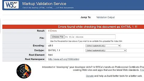 Validating Code with the W3C Validator