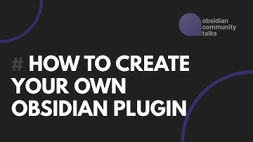 How to create a plugin for Obsidian