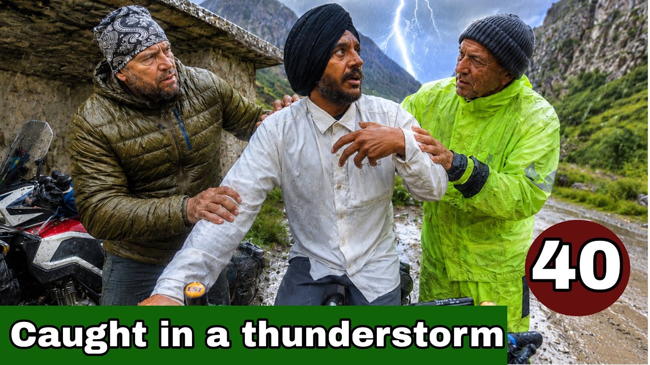 ⁣ਝੱਖੜ ਮੀਂਹ ਦਾ ਵਲ੍ਹੇਟਾ। Two Kazakh men Saved me। Tough day in Kyrgyzstan 