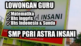 Lowongan Guru Bahasa Indonesia, bahasa Inggris Matematika tahun 2020