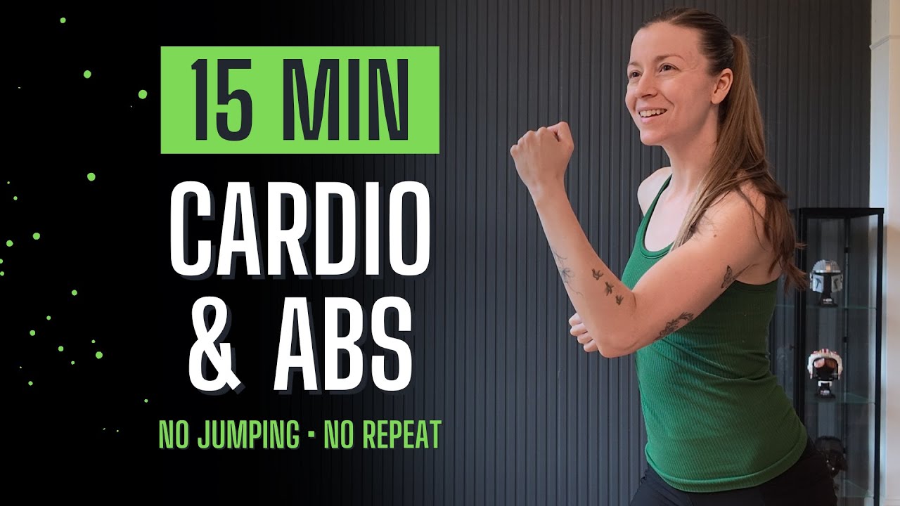 15 Min CARDIO AND ABS Workout at Home | Low Impact, No Repeat - YouTube