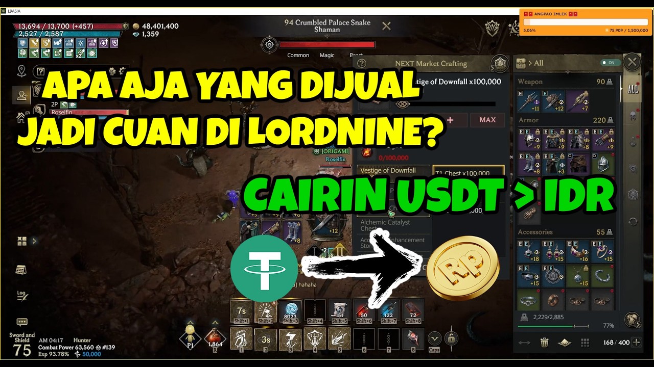 APA AJA YANG DIJUAL DI LORDNINE? CARA CAIRIN USDT KE IDR RUPIAH BUAT CUAN!! - LORDNINE