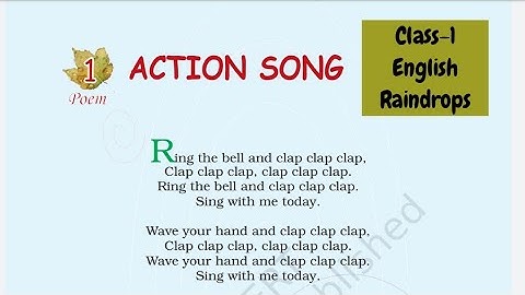 Poem-1 Action song/ class-2 English raindrops/NCERT