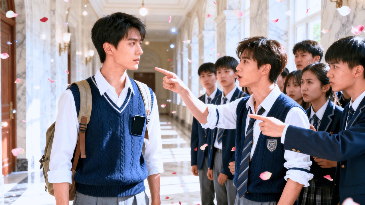 ابن ملياردير يسخر منه مزيف في مدرسته. في حفل المدرسة، يفجر فضيحته وينتقم.