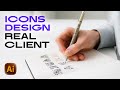 How to Design Icons in Illustrator from Start to Finish | Icon Design Process