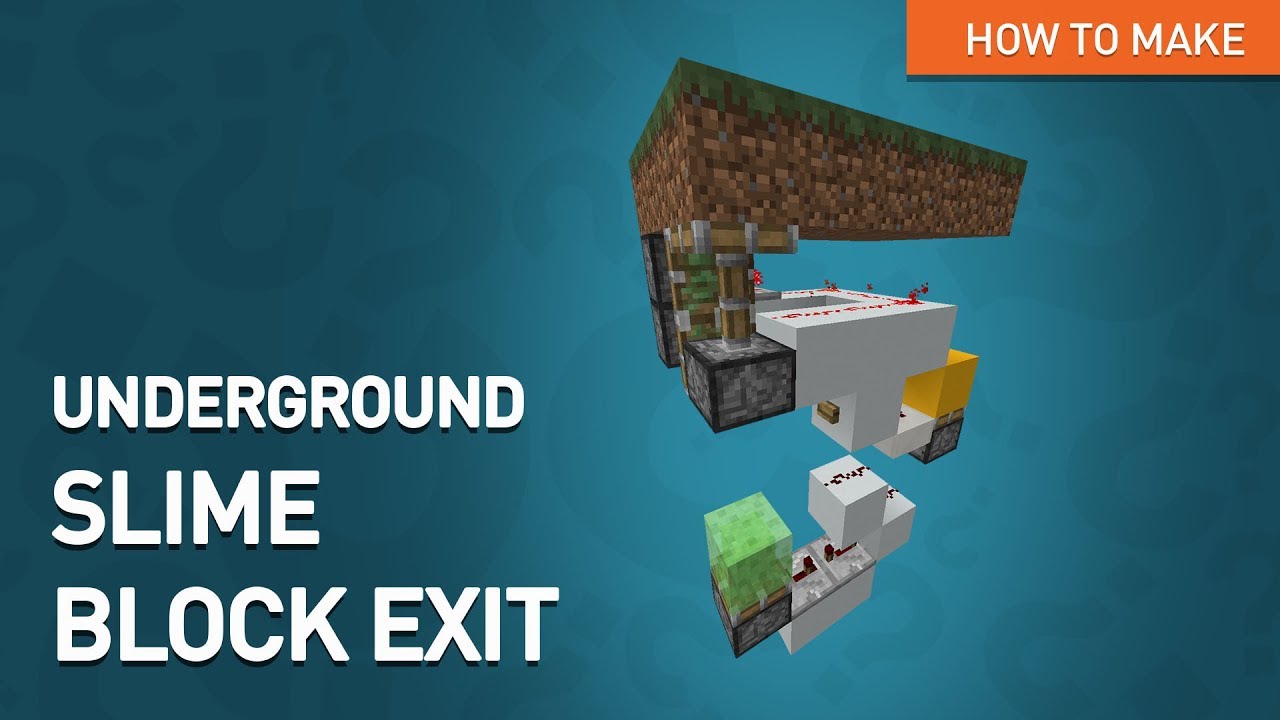 Underground Slime Block Exit / Minecraft