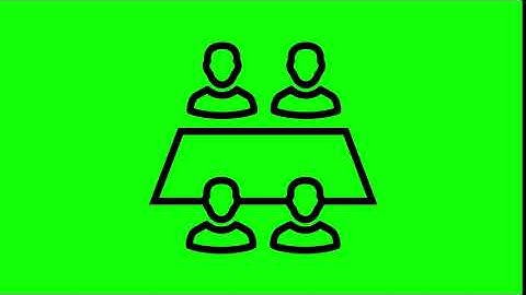 Animated Working Team Icon on Green Screen With Pop-up Sound