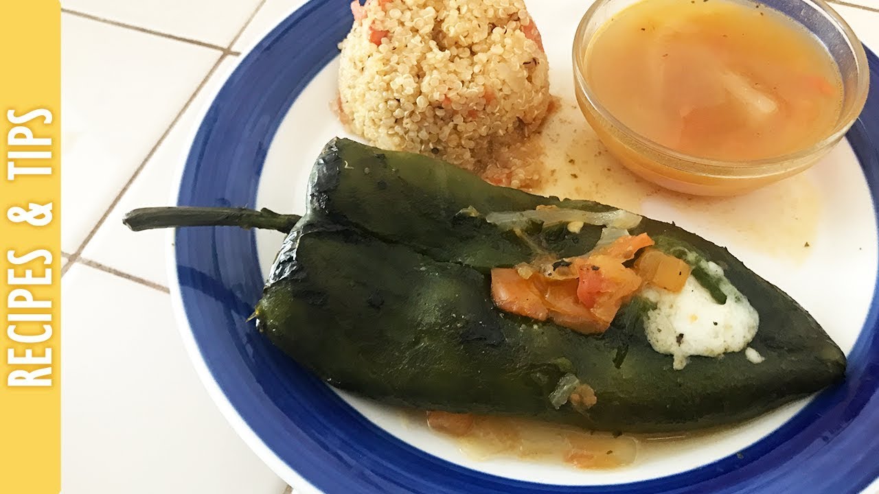 Chiles Poblanos Rellenos, Healthy Version The290ss YouTube