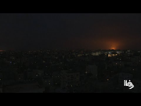 قصف إسرائيلي ليلي يستهدف مدينة غزة