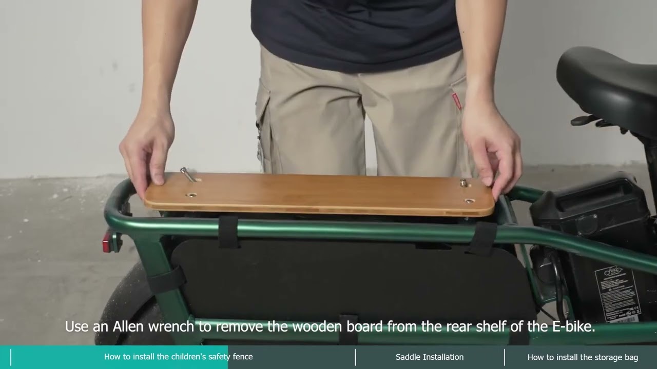 Fiido T2 iInstallation video for T2 Children's safety fence and cargo bag