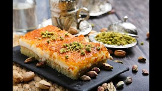 طريقة تحضير البسبوسة السورية بالقشطة بلمسة مغربية حلويات_شرقية حلوياتشامية recette_maison i